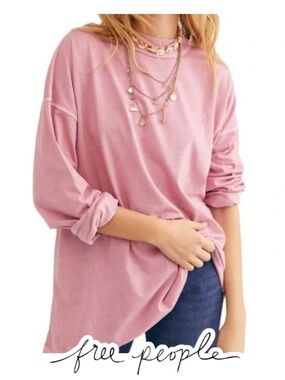Free People | “We The Free” Be Free Tunic Long Sleeve in Mauve - Size S
